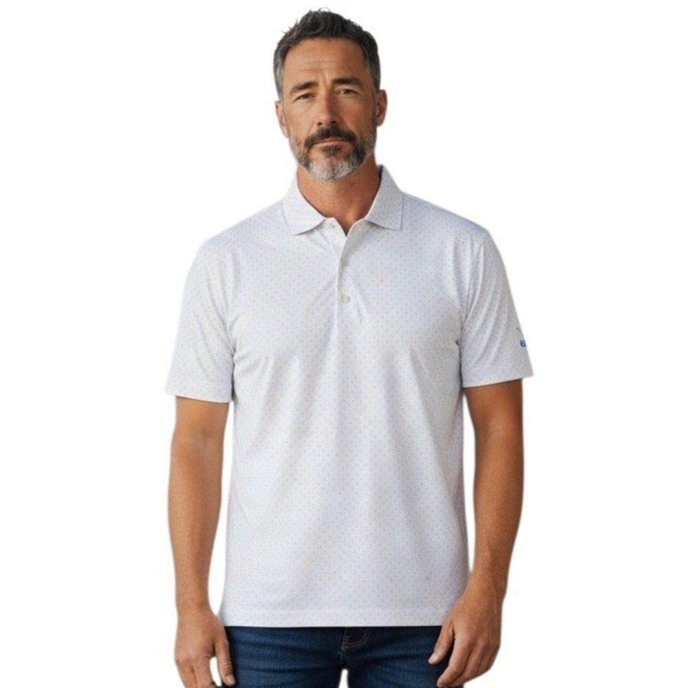 Johnnie-O Men's size Medium Performance‎ Golf UPF 50 Active Athletic Pin Up Polo